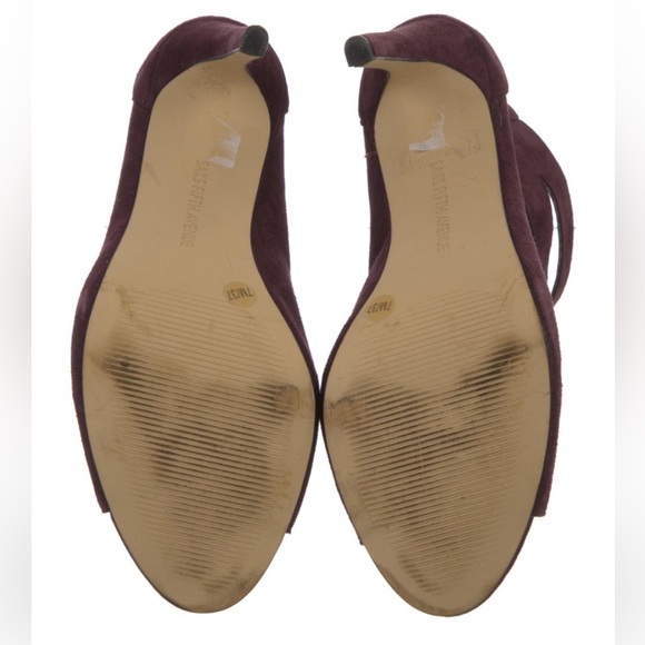 Saks Fifth Avenue Women's Heeled Boots - Deep Purple - Picture 5 of 12